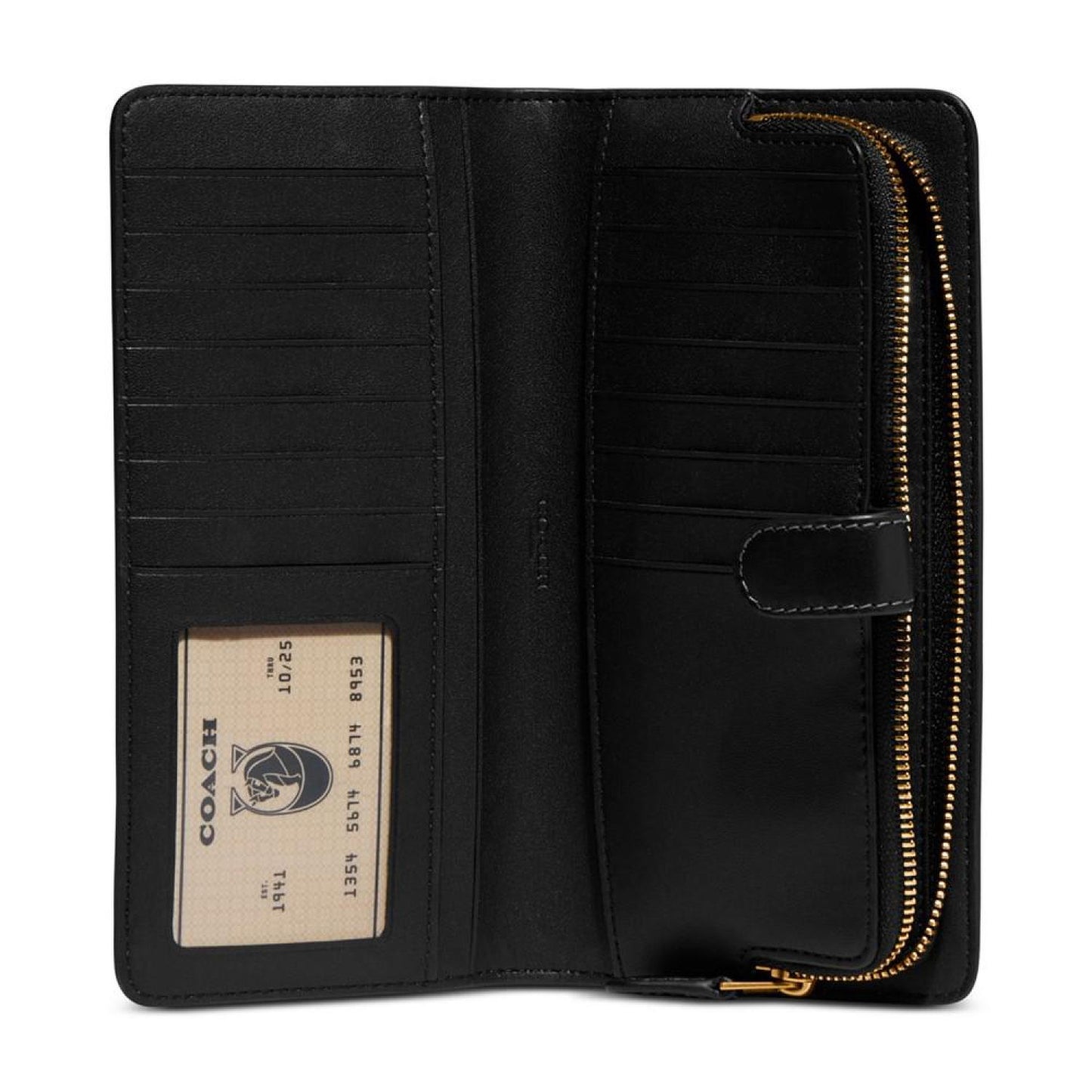 Smooth Skinny Snap-Tab Closure Leather Wallet