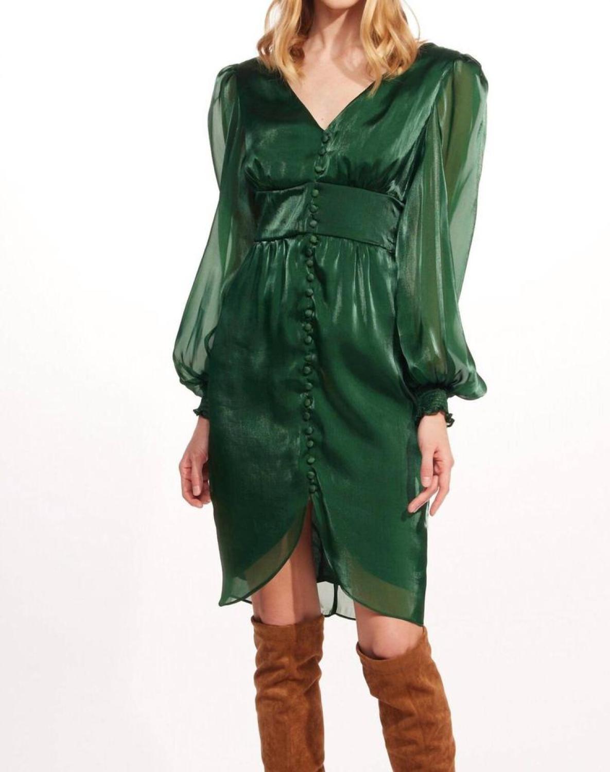 Everly Dress In Pine