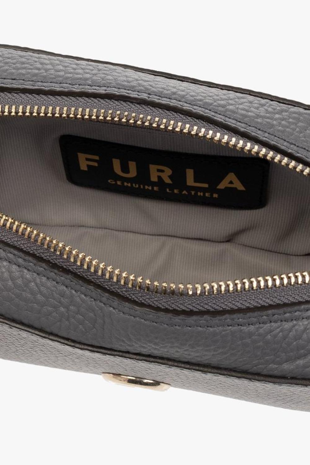 Furla Logo-Plaque Zipped Mini Crossbody Bag