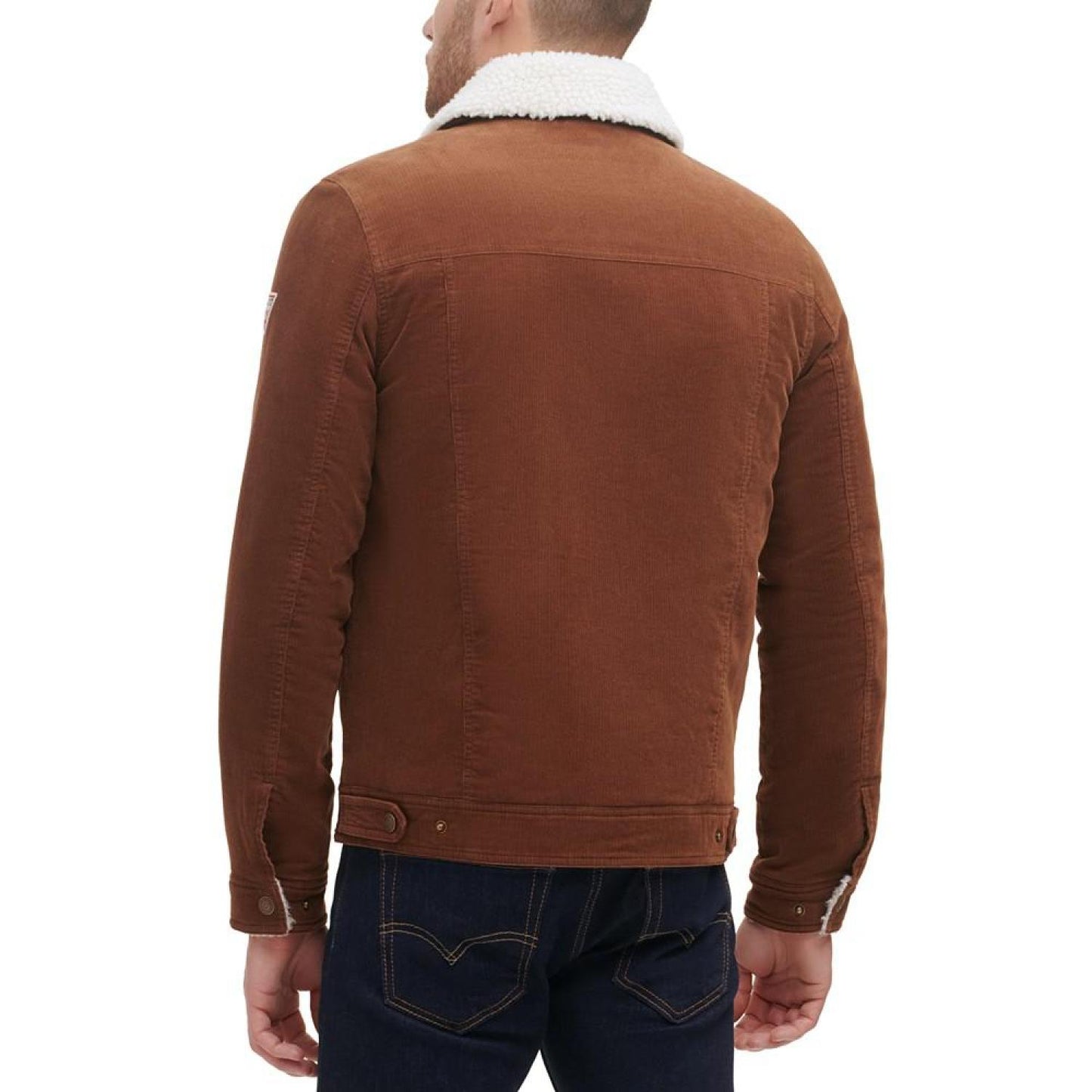 Men's Corduroy Bomber Jacket with Sherpa Collar