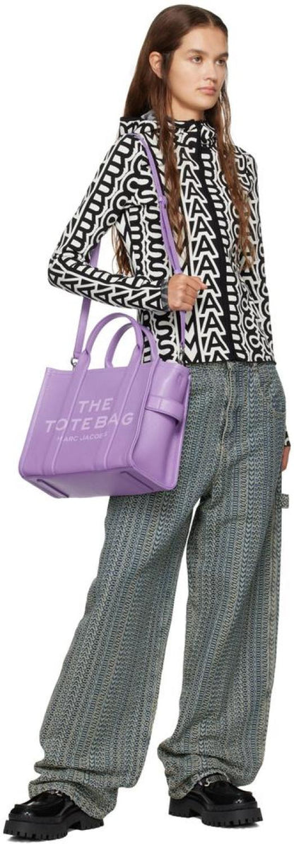 Purple 'The Leather Medium Tote Bag' Tote