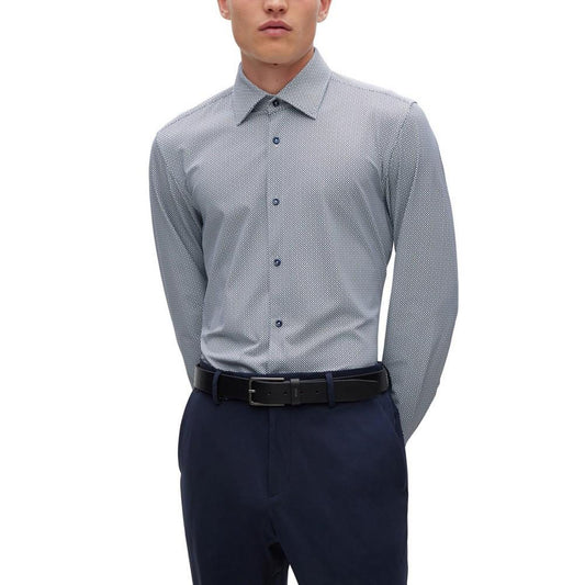 Men's Slim-Fit Geometric-Print Shirt