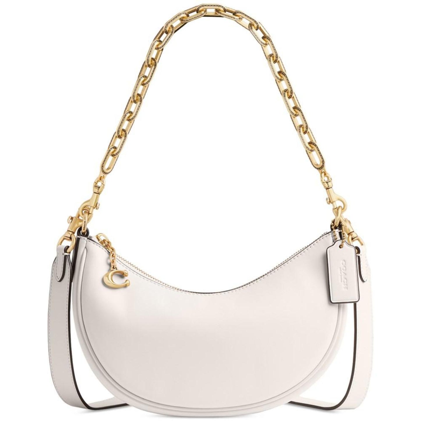 Mira Glovetanned Leather Small Shoulder Bag with Chain