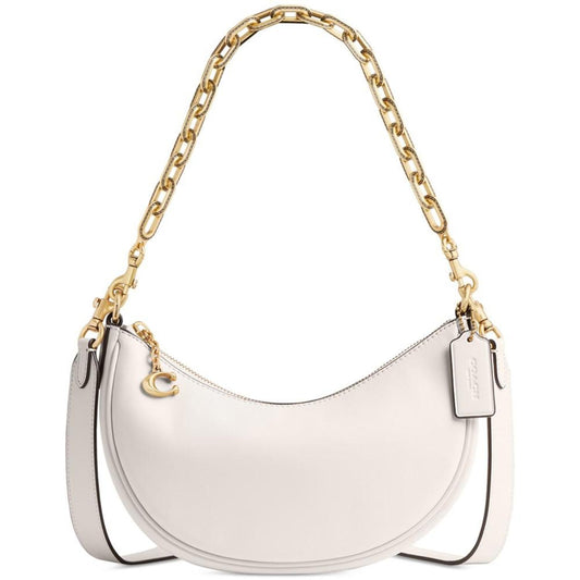 Mira Glovetanned Leather Small Shoulder Bag with Chain