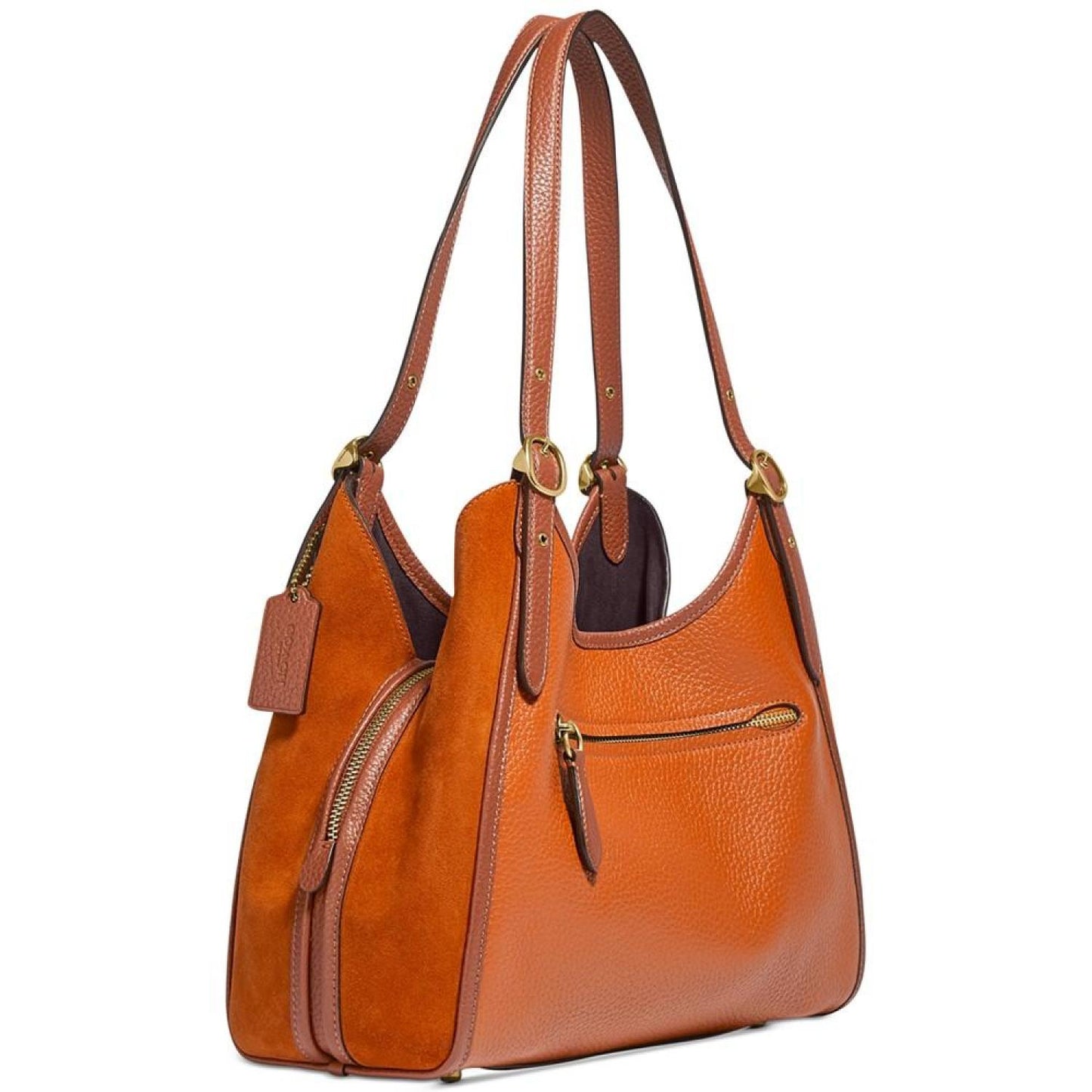 Lori Mixed Leather and Suede Shoulder Bag