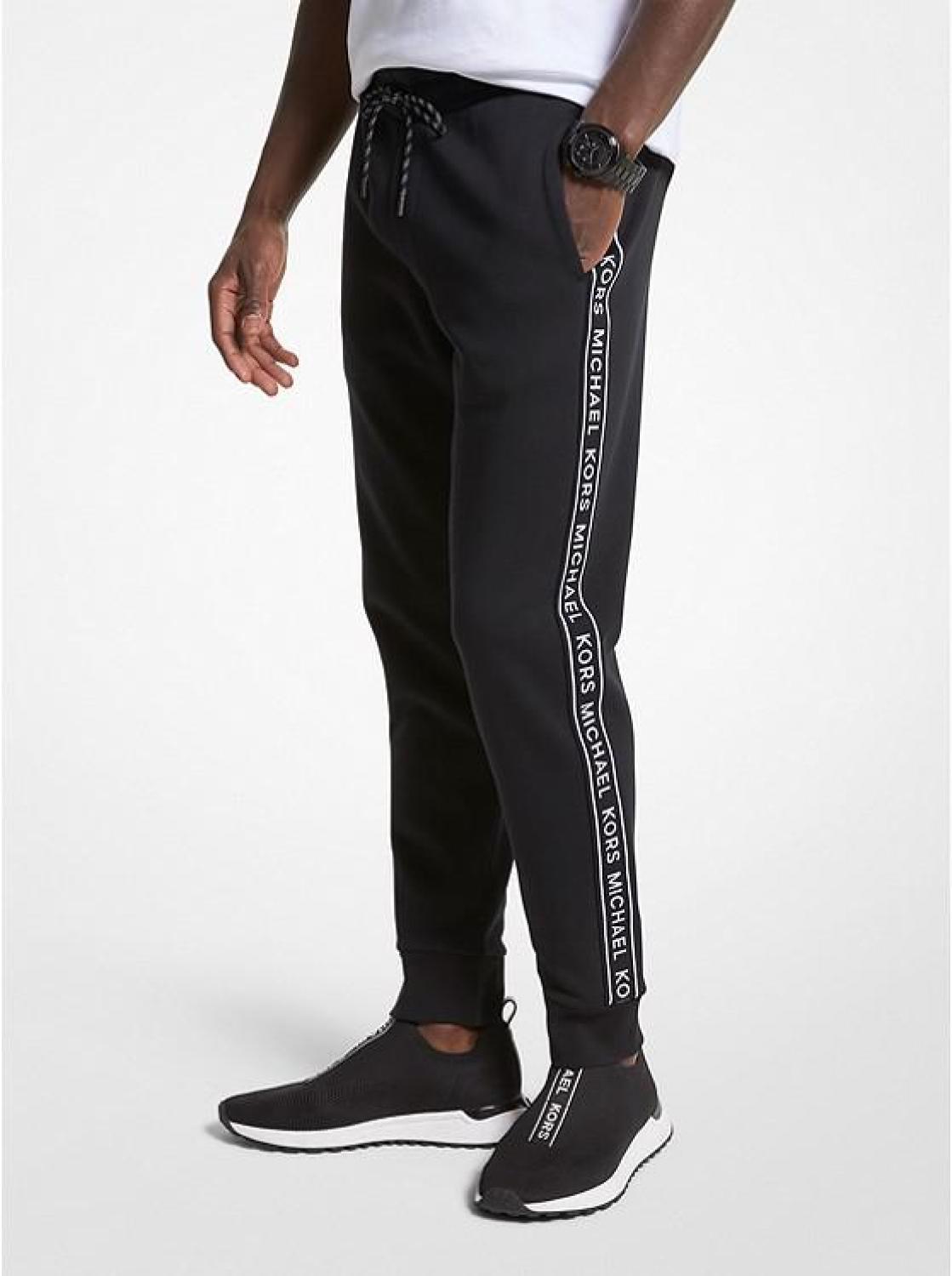 Logo Print Cotton Blend Joggers