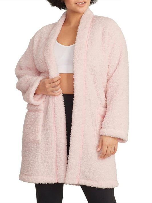 kate spade new york Women's Sherpa Fleece Woven Robe