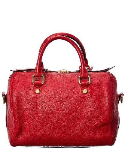 Louis Vuitton Red Leather Speedy 25 Bandouliere (Authentic Pre-Owned)