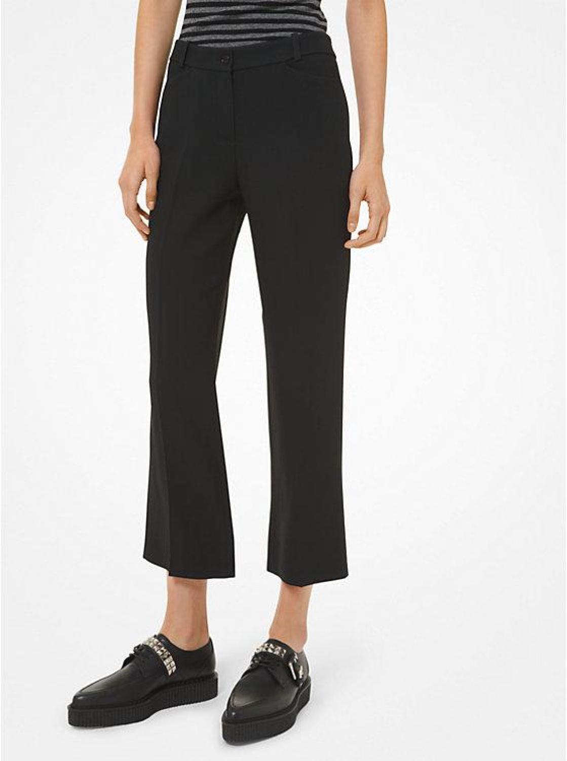 Double Crepe Sablé Straight-Leg Trousers