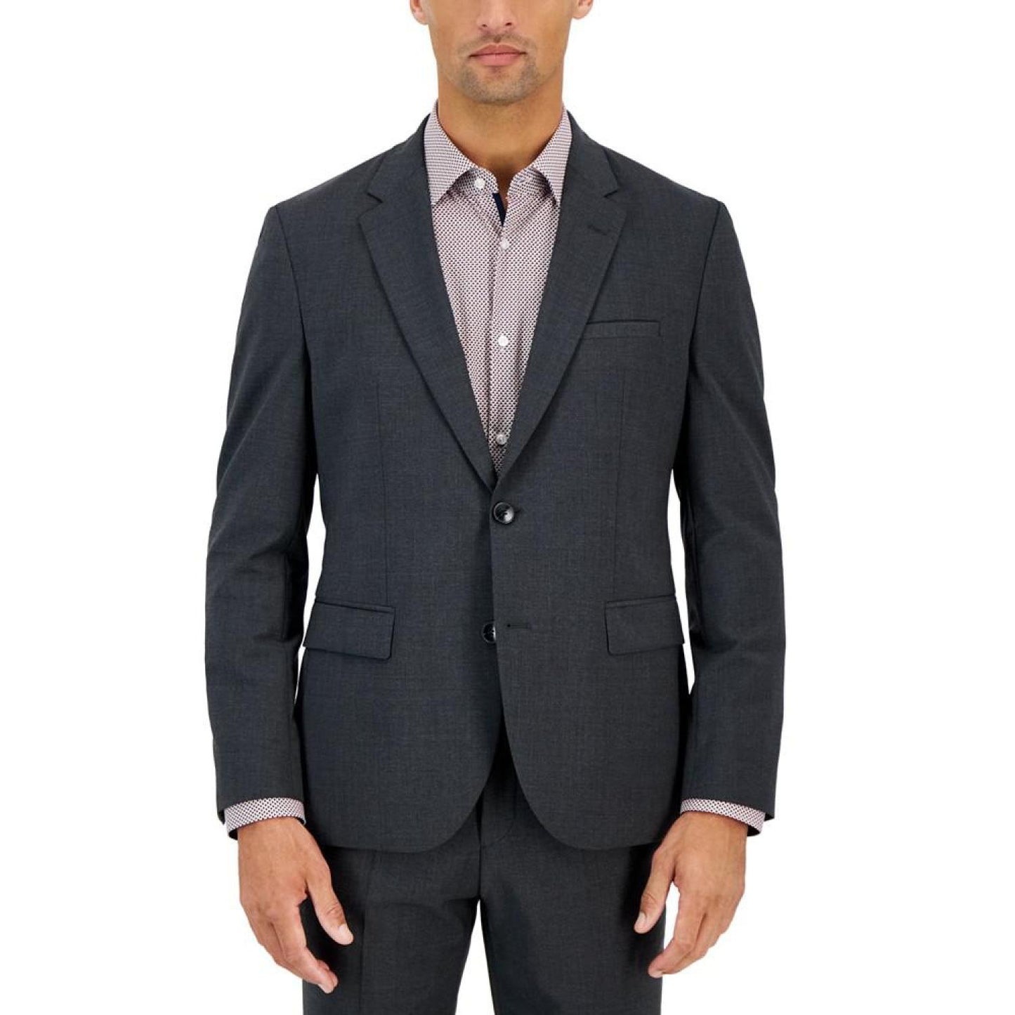 Men's Modern-Fit Solid Wool Blend  Suit Jacket