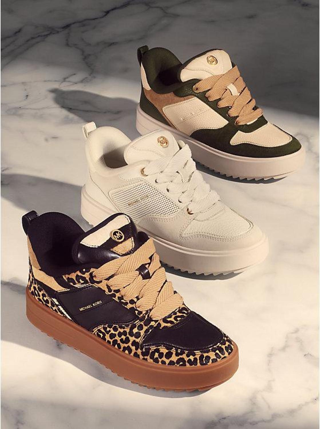 Rumi Animal Print Calf Hair Platform Sneaker