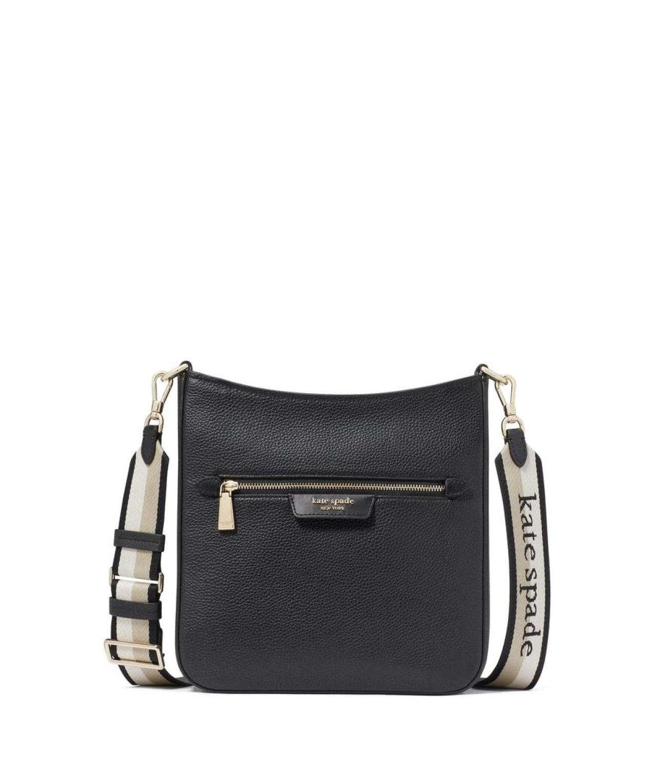 Hudson Pebbled Leather Messenger Crossbody