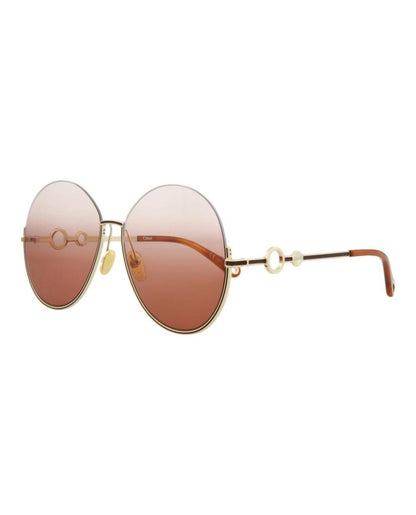 Round-Frame Metal Sunglasses