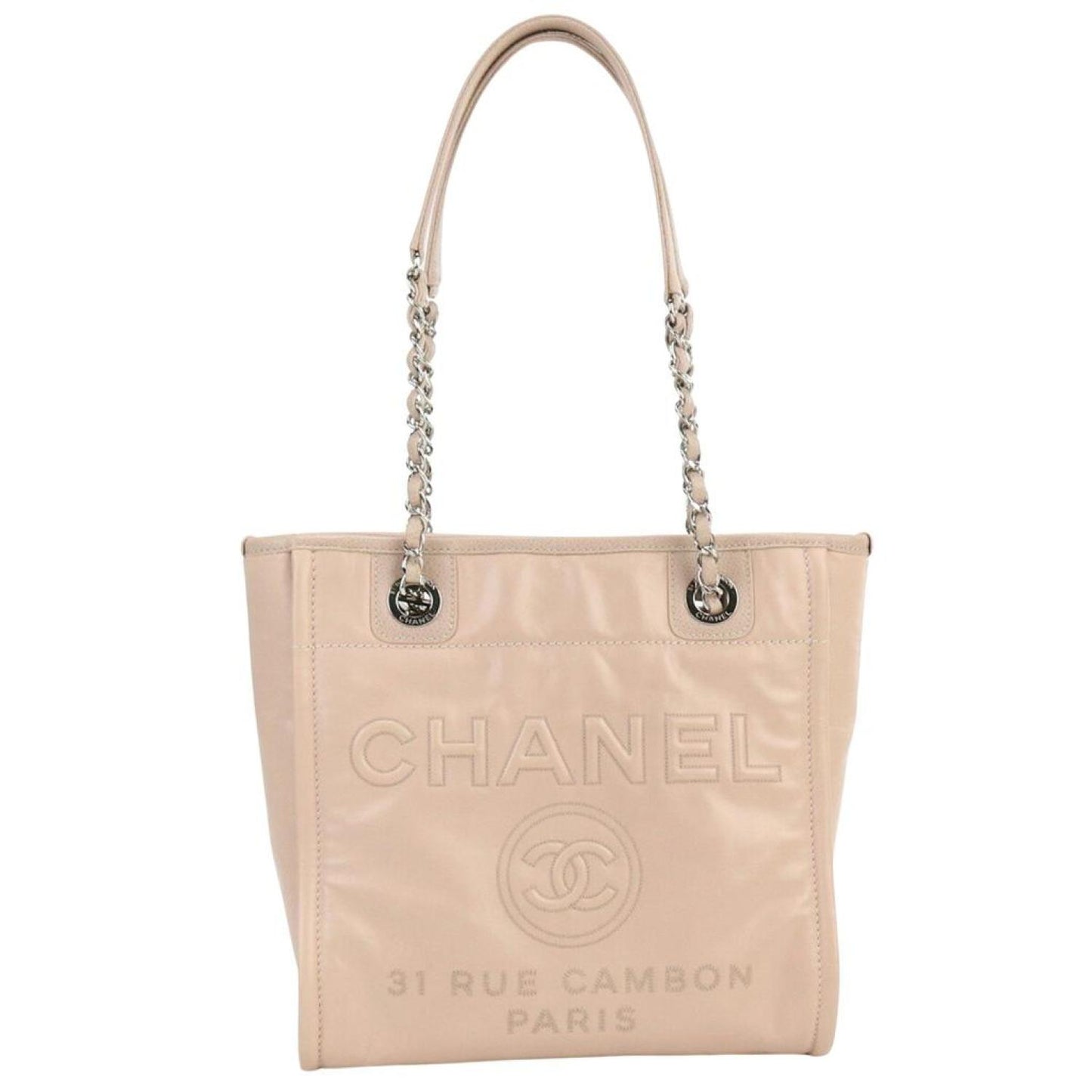 Chanel Deauville  Leather Shoulder Bag (Pre-Owned)