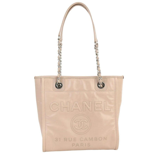 Chanel Deauville  Leather Shoulder Bag (Pre-Owned)