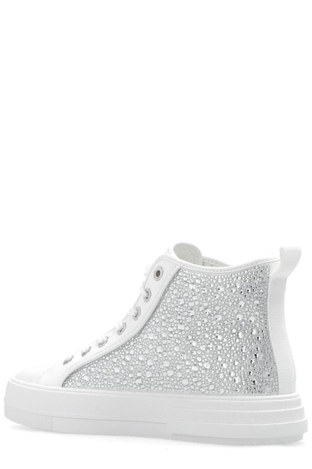 Michael Michael Kors Evy Embellished Scuba High-Top Sneakers