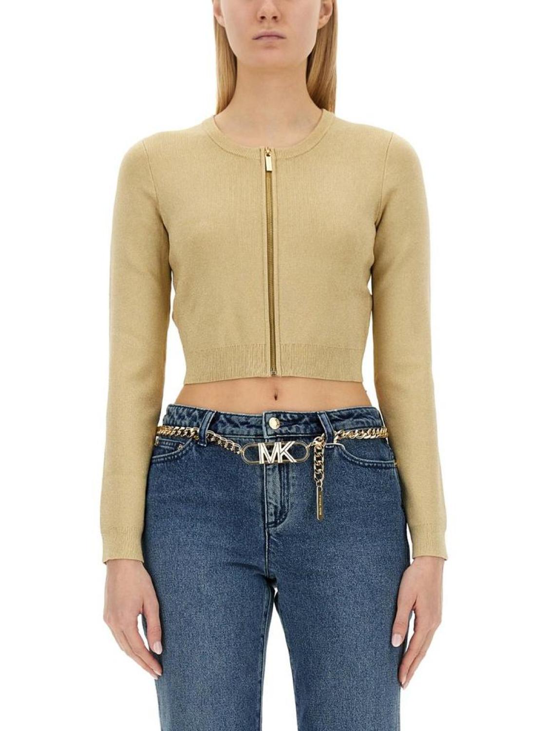 Michael Michael Kors Metallic Knitted Cardigan