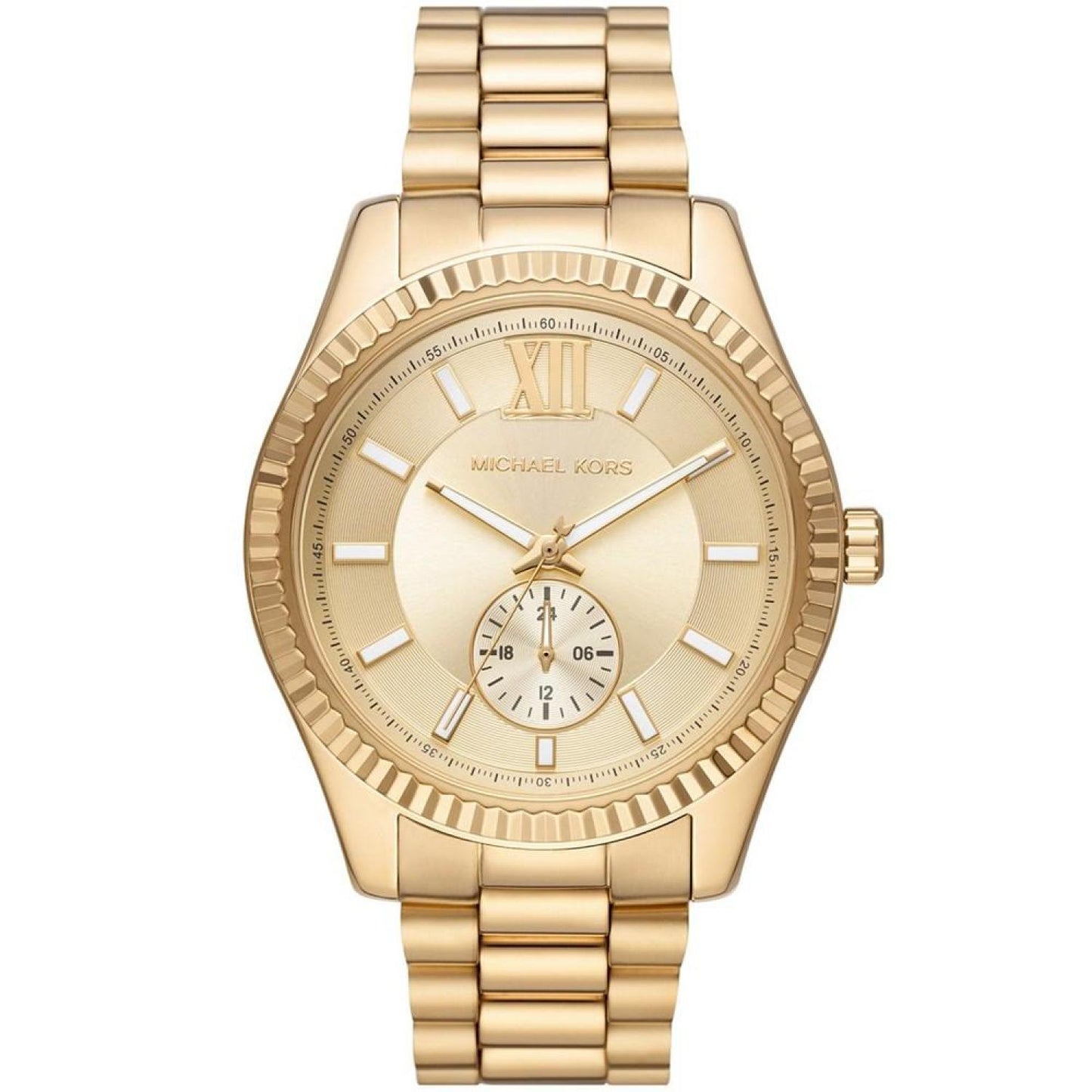 Men's Lexington Multifunction Gold-Tone Stainless Steel Bracelet Watch