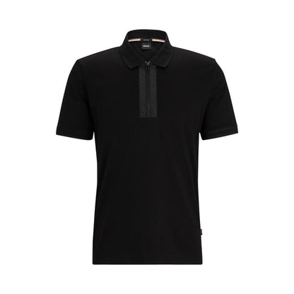 Men's Zip Placket Polo Shirt