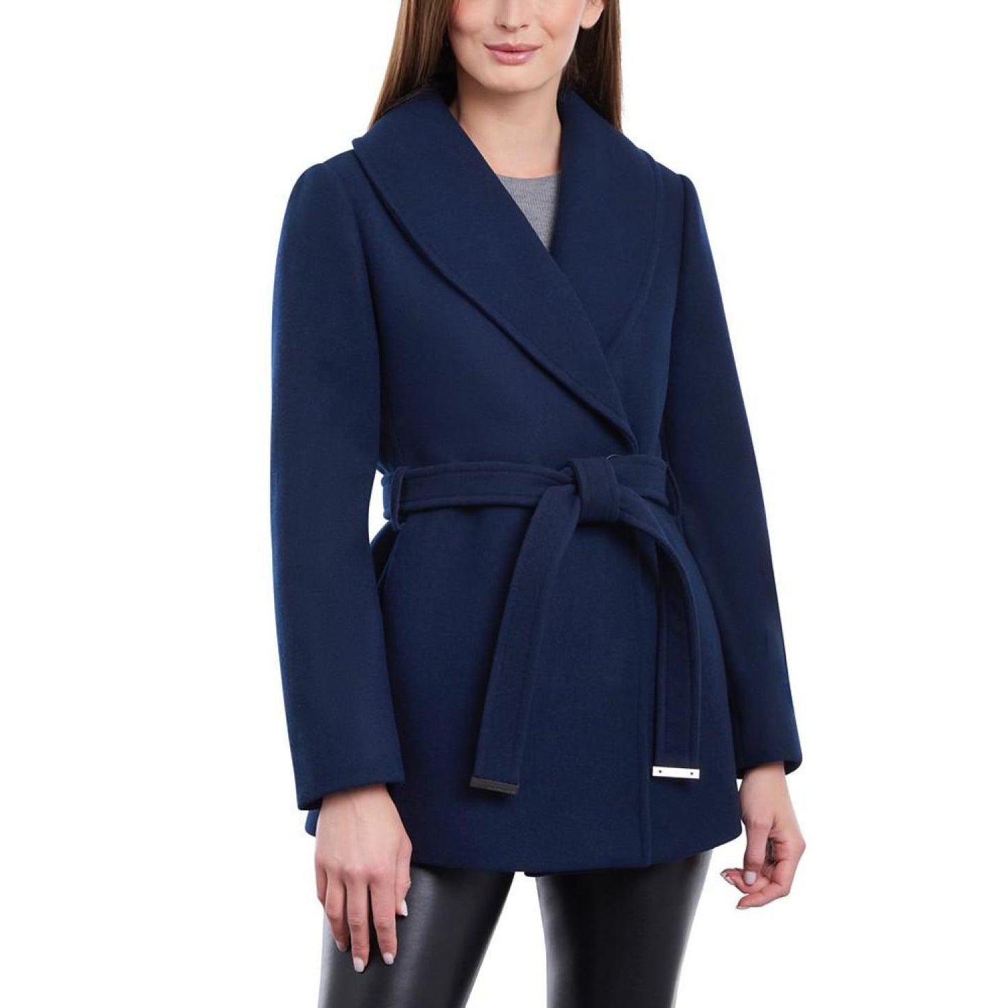 Women's Belted Shawl-Collar Coat