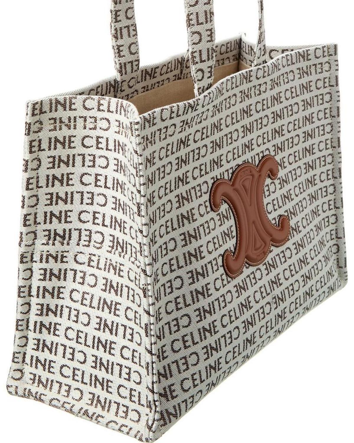 CELINE Cabas Thais Large Canvas Tote