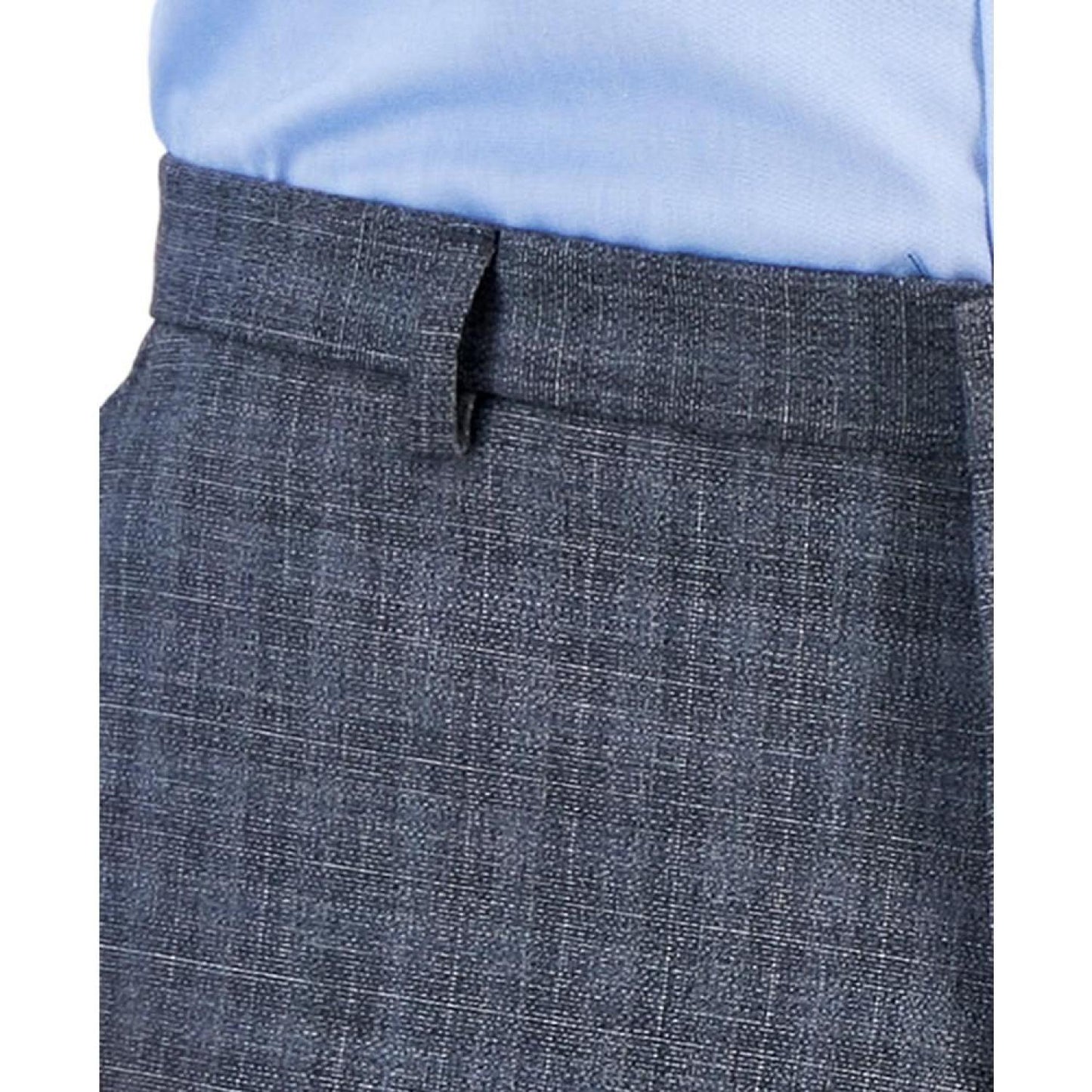 Men's Wool Blend Modern-Fit Check Suit Separate Pant