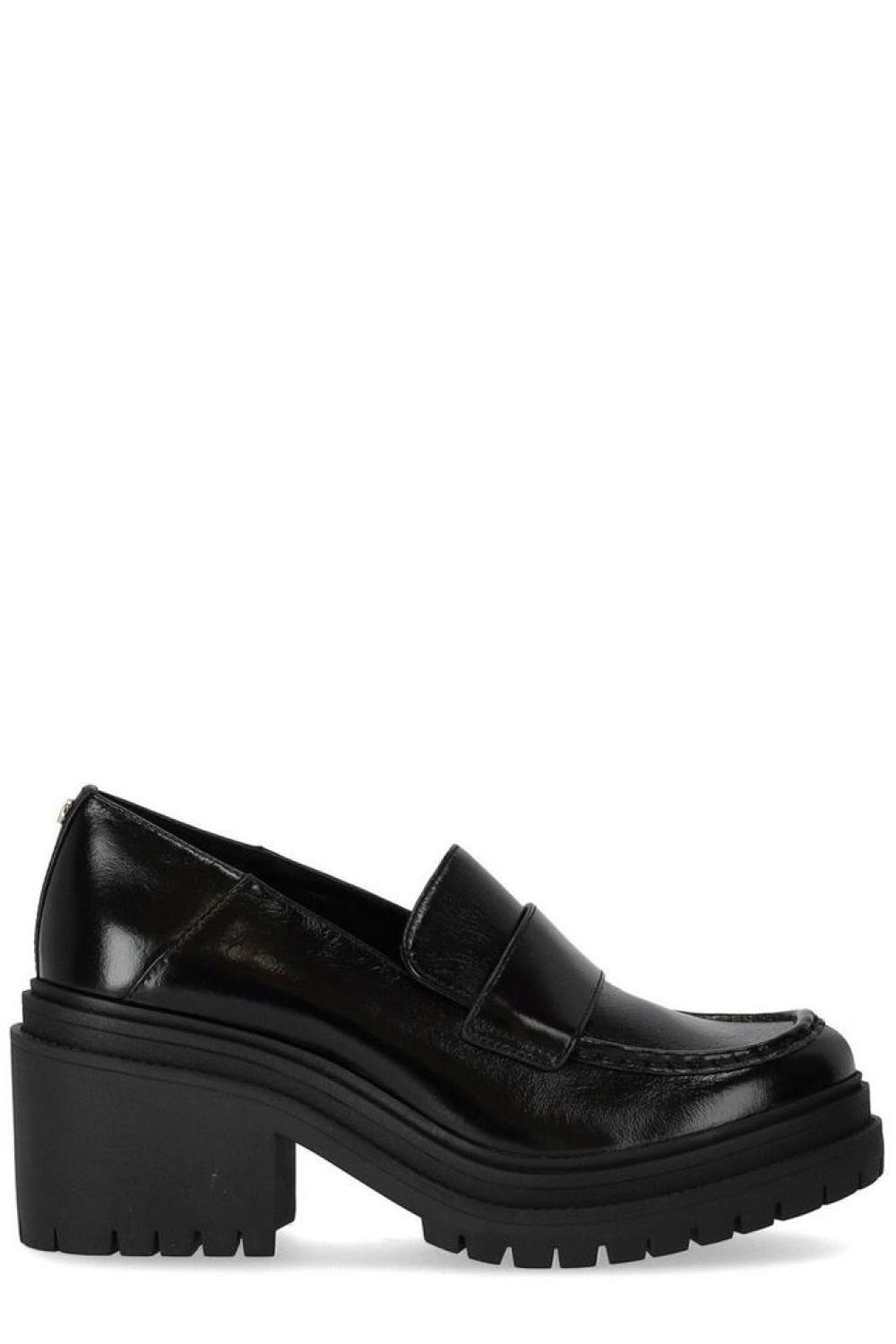 Michael Michael Kors Round Toe Block-Heel Loafers