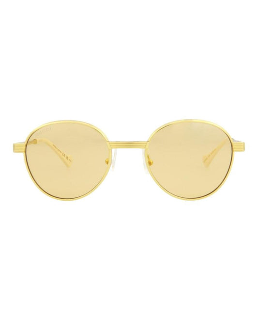 Round-Frame Metal Sunglasses