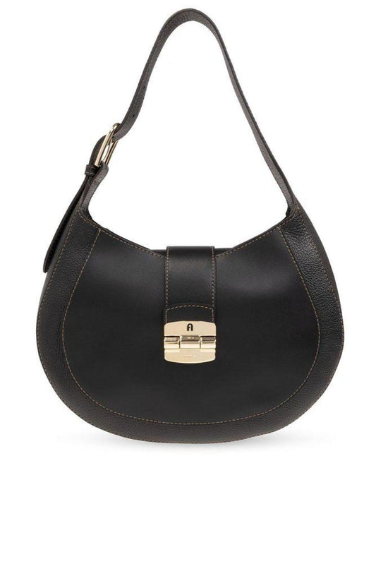 Furla Club 2 Logo-Engraved Buckle Medium Hobo Bag