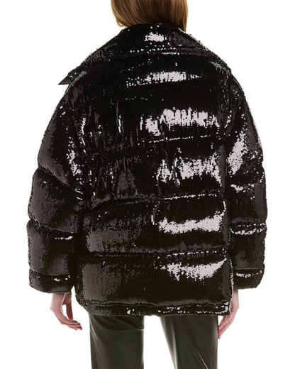 Michael Kors Collection Sequin Down Coat