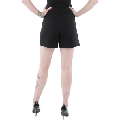 Womens Ponte Flat Front Casual Shorts