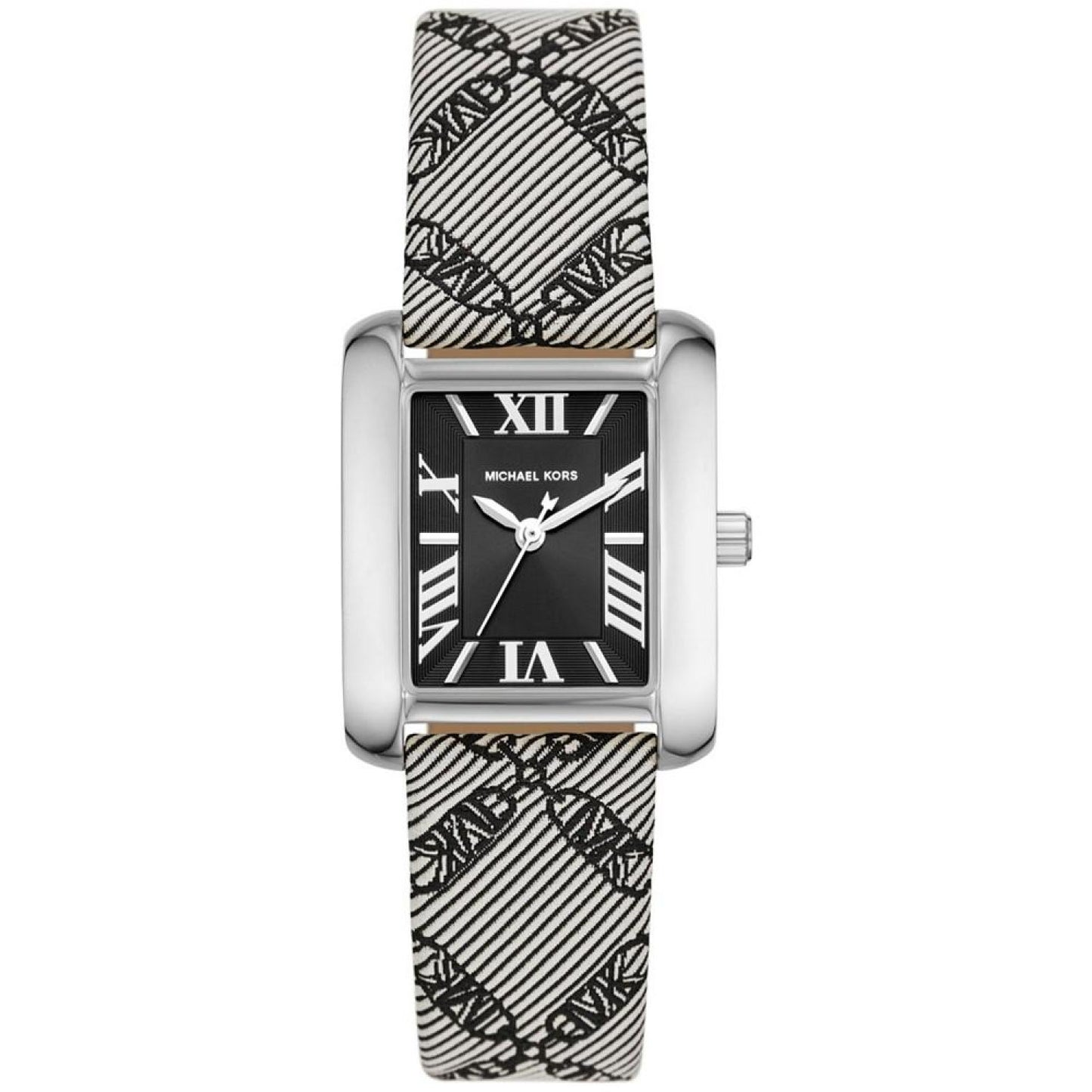 Women's Emery Quartz Three-Hand Black Empire Jacquard Watch 33mm