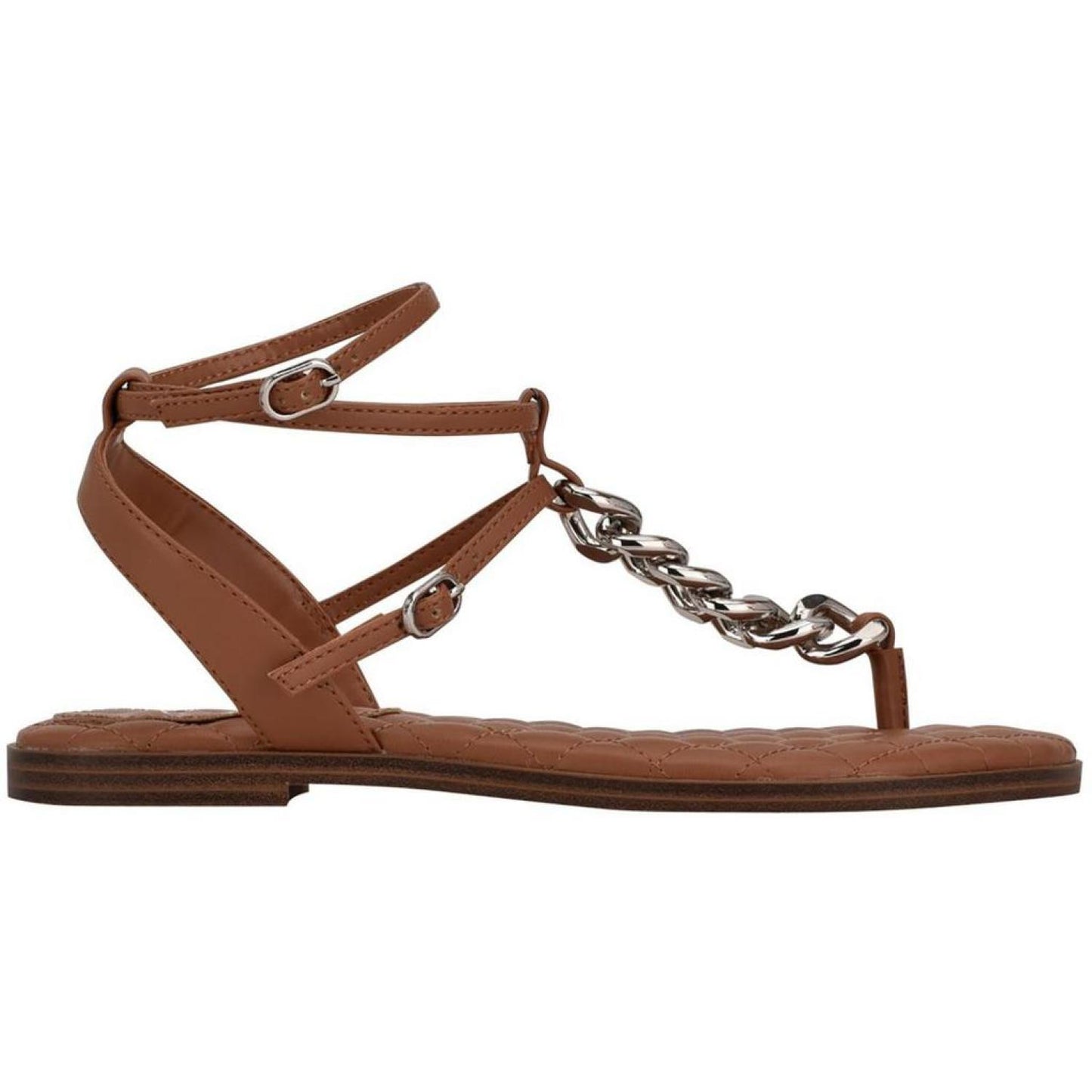 Brighty Womens Faux Leather Flip-Flop Thong Sandals