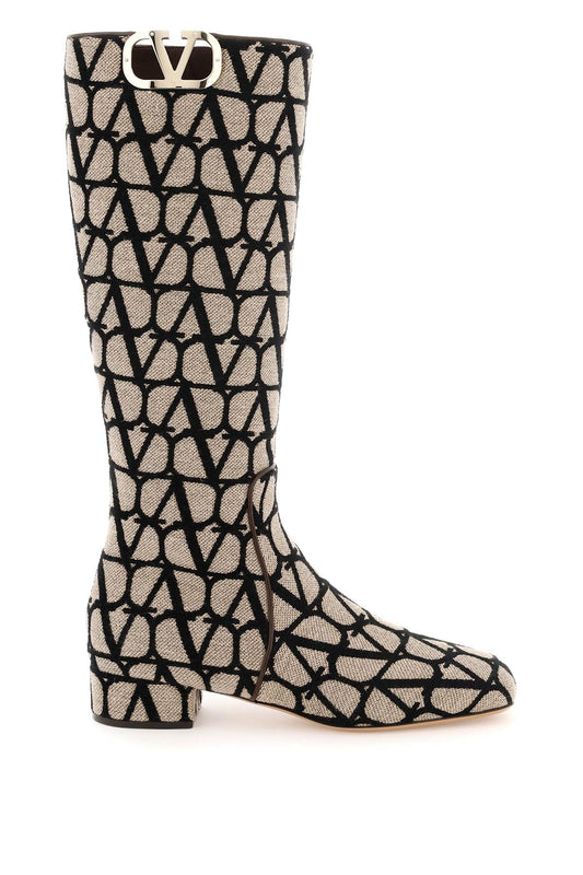 Valentino garavani vlogo type toile iconographe boots