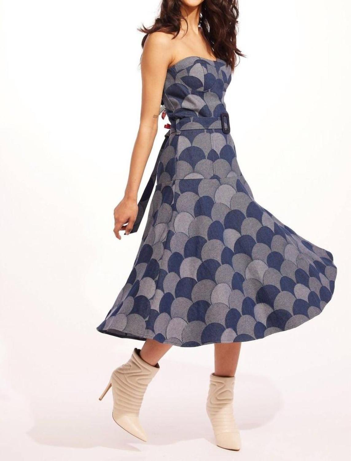 Mandoline Dress In Atomic Denim