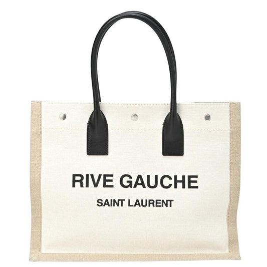 Saint Laurent Rive Gauche  Linen Tote Bag (Pre-Owned)