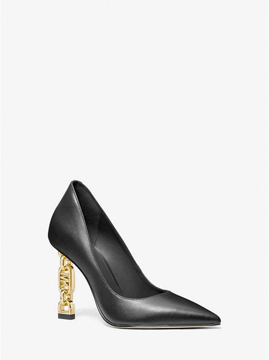 Tenley Empire Logo Embellished Leather Pump