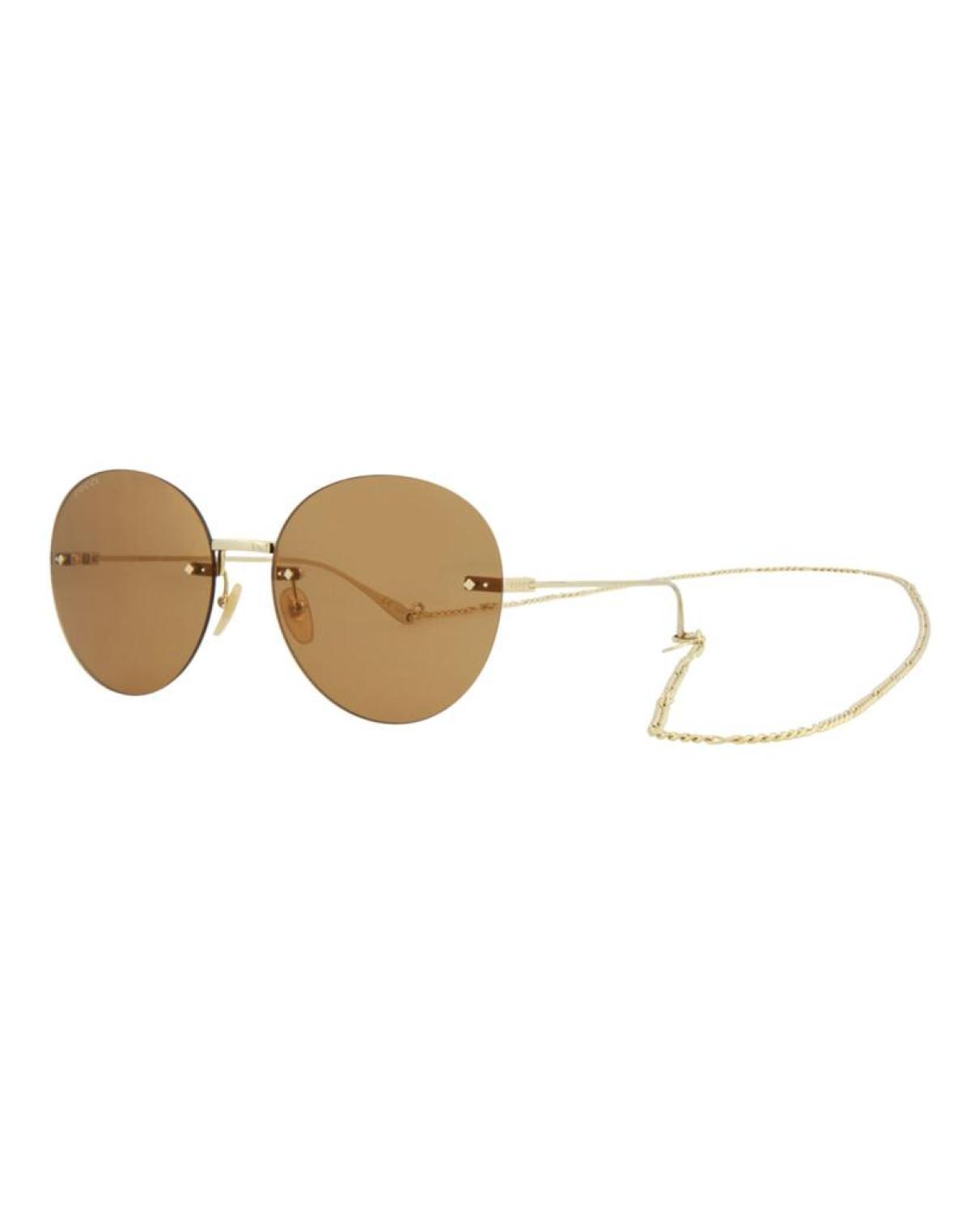 Round-Frame Metal Sunglasses