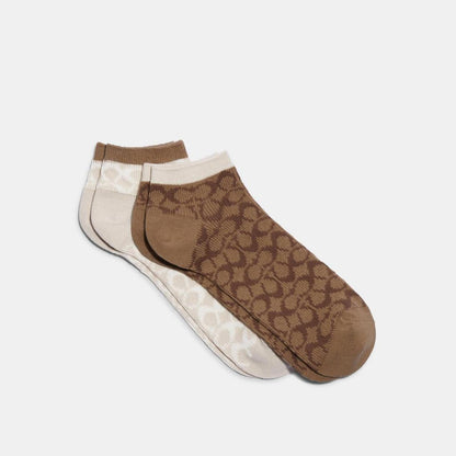 Coach Outlet Signature Ankle Length Socks