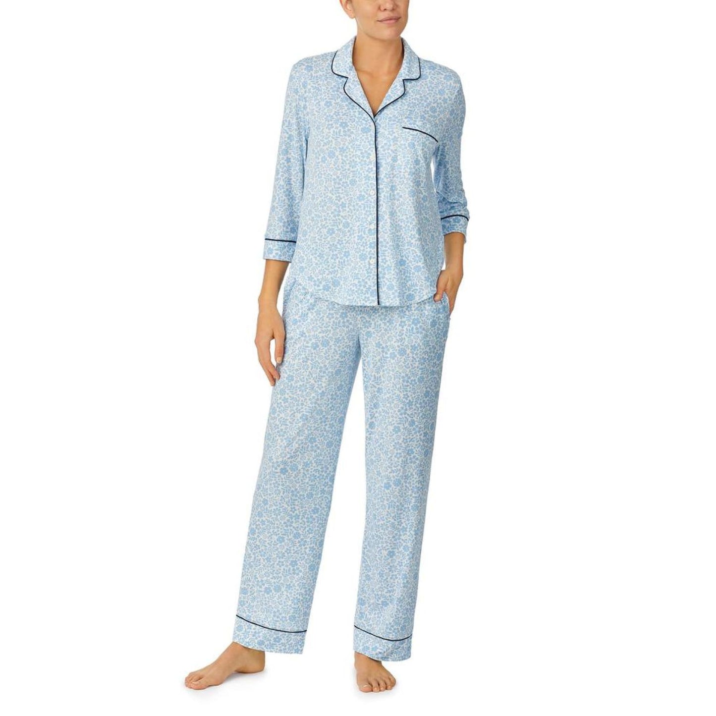 Brushed Jersey 3/4 Sleeve Long PJ