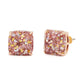 Glitter Crystal Square Stud Earrings