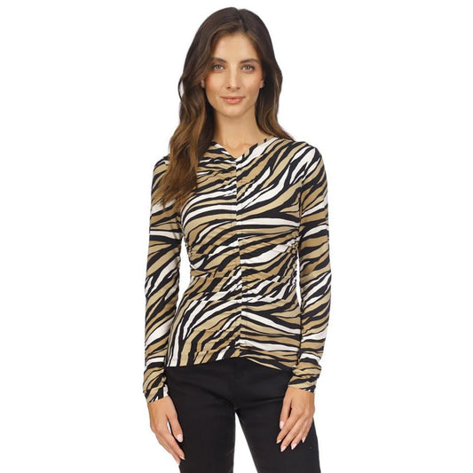 Women's Printed Ruched Top