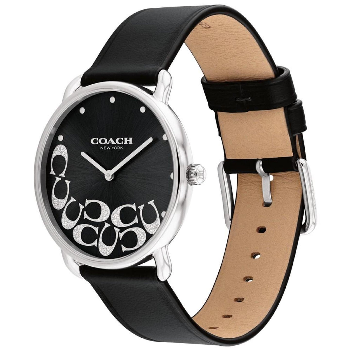 Women's Elliot Black Leather Watch 36mm