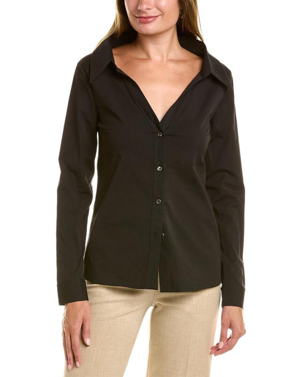 Michael Kors Poplin Portrait Top