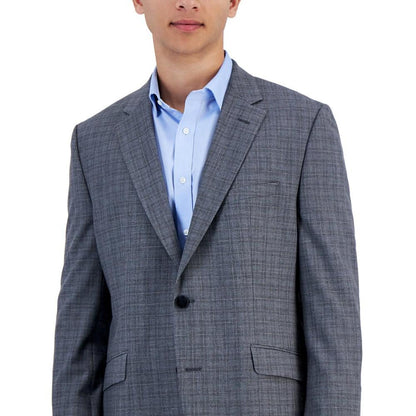 Men's Wool Blend Modern-Fit Check Suit Separate Jacket