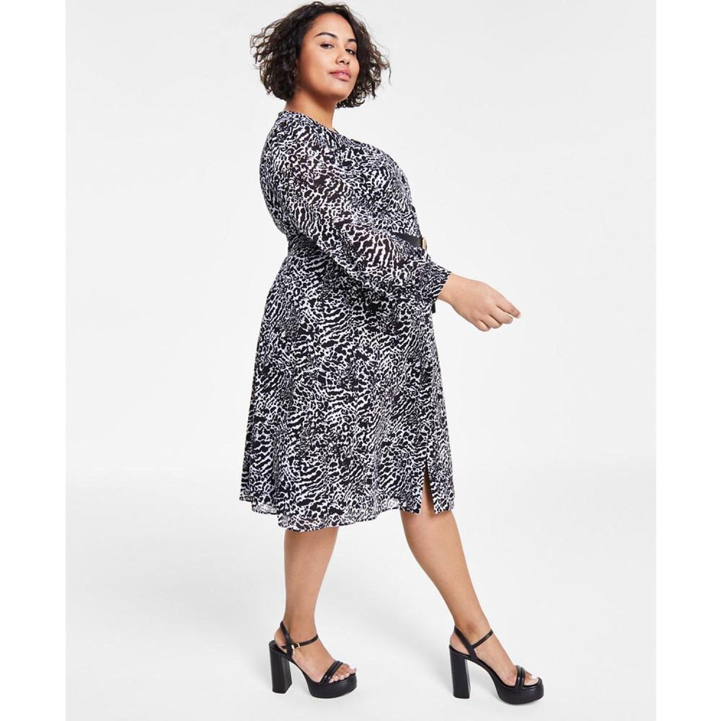 Plus Size Animal-Print Kate Midi Dress