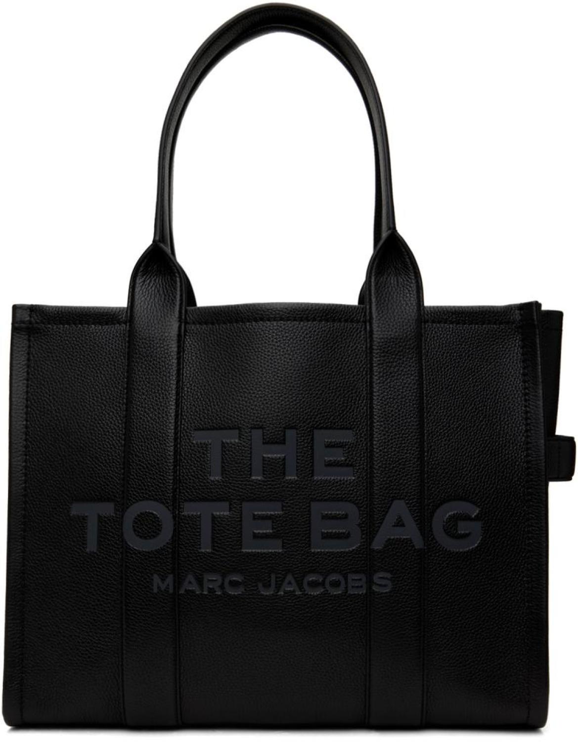 Black 'The Leather Large' Tote