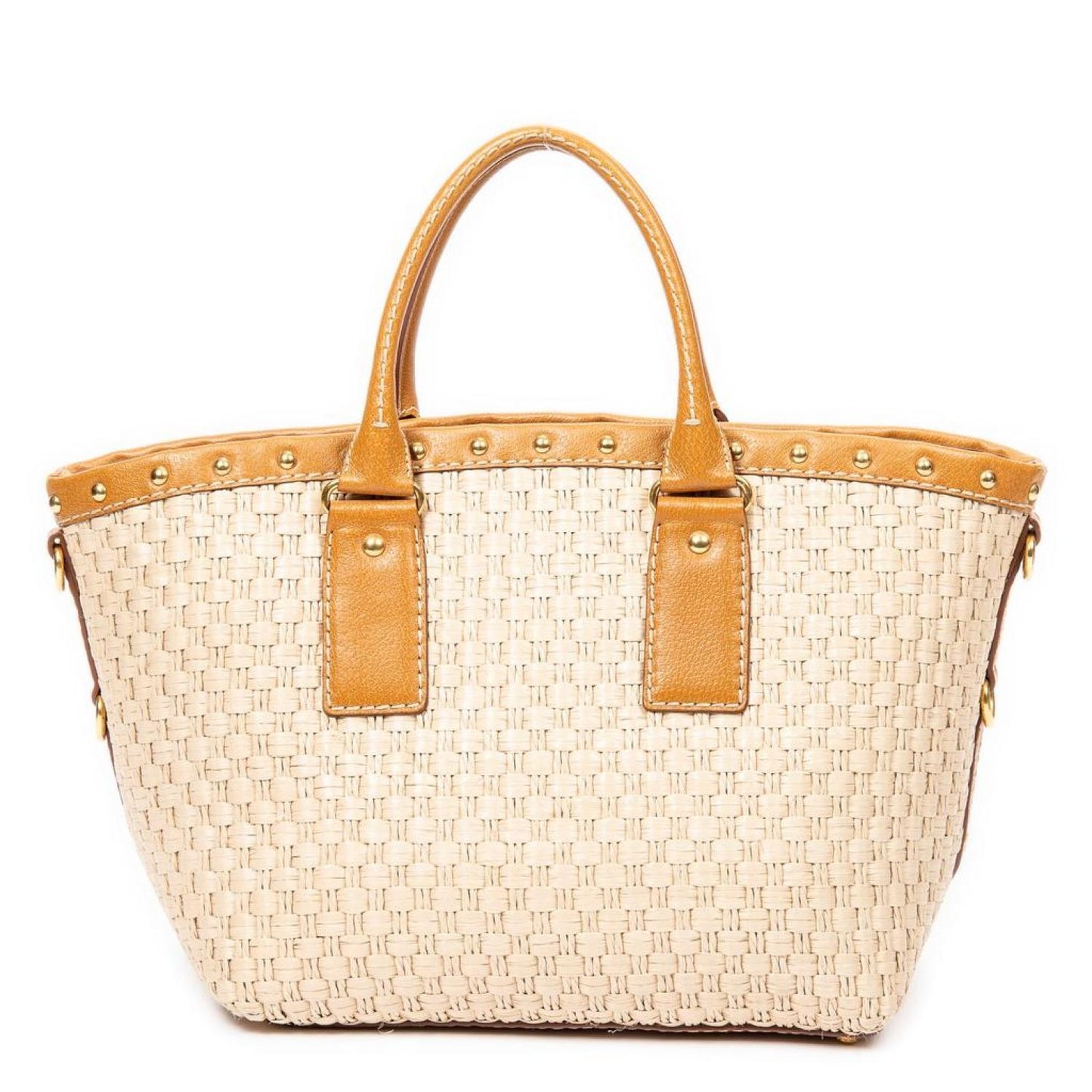 Studded Convertible Basket Tote