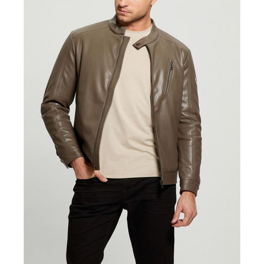 Men's Leather Biker Jacket