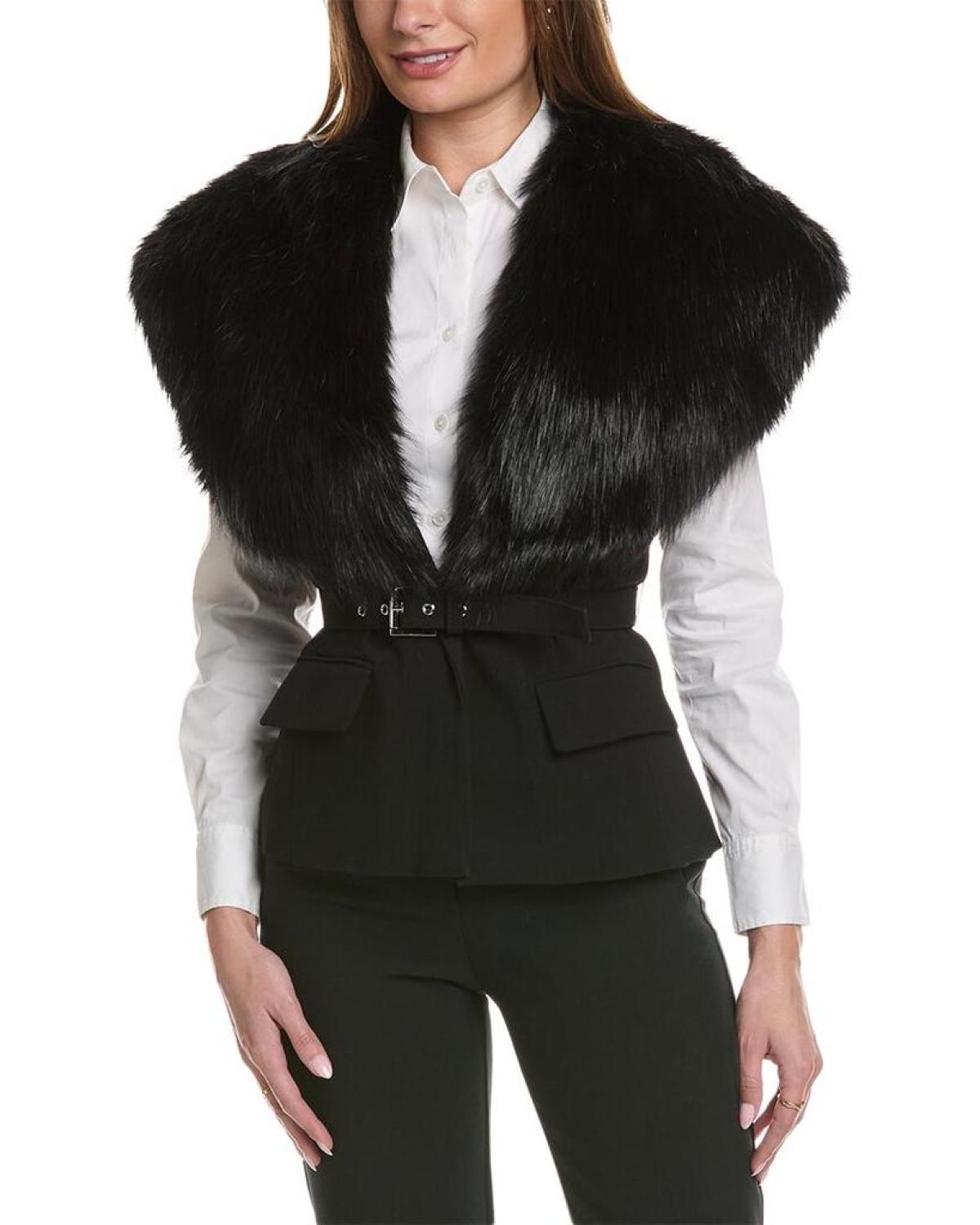 Michael Kors Collection Shawl Wool-Blend Vest